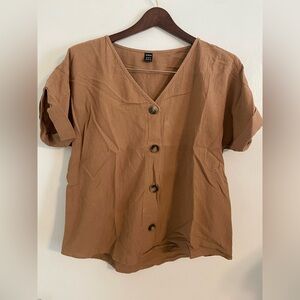 SHEIN Casual Blouse |Color: Tan | Size: Medium|